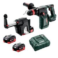 Metabo 18V 2 Piece Rotary Hammer with Dust Extraction Combo 2x5.5ah Set KH 18 LTX BL 24 Q SET ISA HD 5.5 K AU60171400
